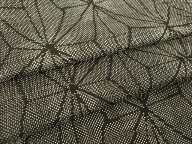 平和屋着物●本場大島紬 7マルキ 麻の葉文様 高島屋扱い 正絹 逸品 DABH9713ps