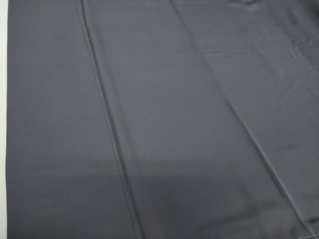 平和屋着物●上質な色無地 紗綾形地紋 鉛色 正絹 逸品 DABH9715ps