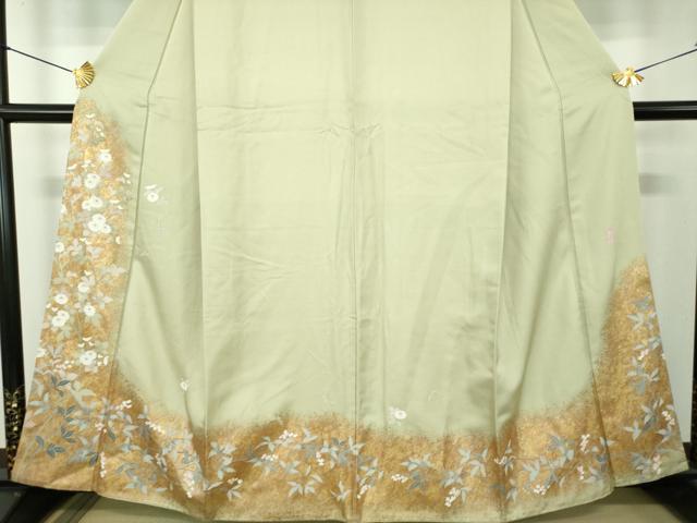 平和屋着物●訪問着 作家物 枝花文 金彩 やまと誂製 正絹 逸品 DABH9721ps