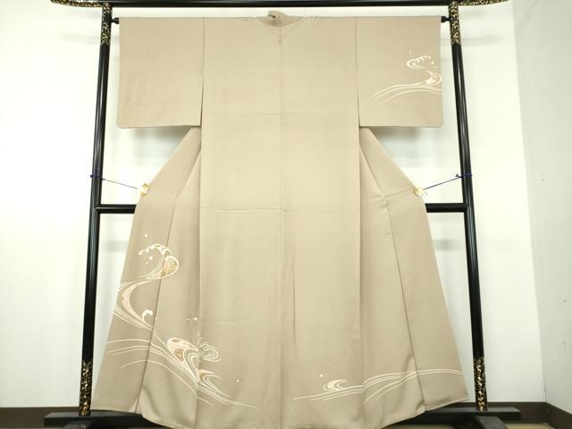平和屋着物●訪問着 立波花文 金彩 正絹 逸品 DABH9722ps