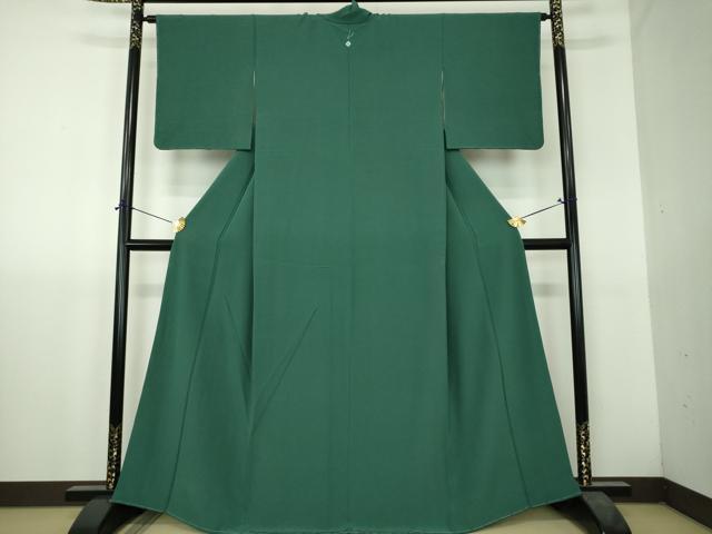 平和屋着物●上質な色無地 鉄色 正絹 逸品 DABH9734ps