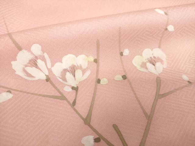 平和屋着物●訪問着 手描き 枝花文 暈し染め ロング丈 正絹 逸品 DABH9735ps
