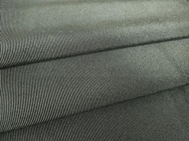 平和屋着物●江戸小紋 万筋 黒色×灰色 正絹 逸品 DABH9744ps
