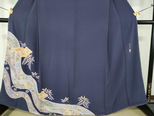 平和屋着物●越後十日町の一流染匠 桐屋・翠山工房 纐纈師 訪問着 絞り 辻が花 やまと誂製 正絹 逸品 未使用 DABH9754ps