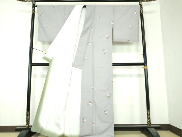 平和屋着物●小紋 立雛 お月見 鯛 洗える着物 DABH9757ps