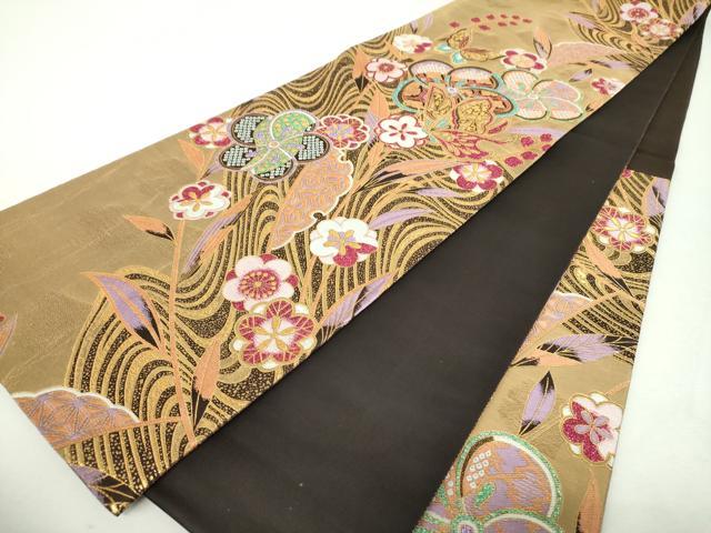 平和屋着物▼袋帯 正絹 逸品 DABH9772ps