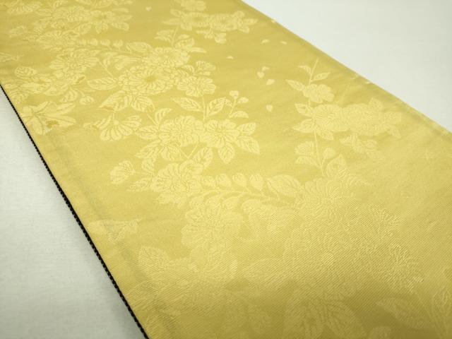 平和屋着物▼両面 六通柄袋帯 唐織 市松正倉院花文 金銀糸 正絹 逸品 DABH9856ps