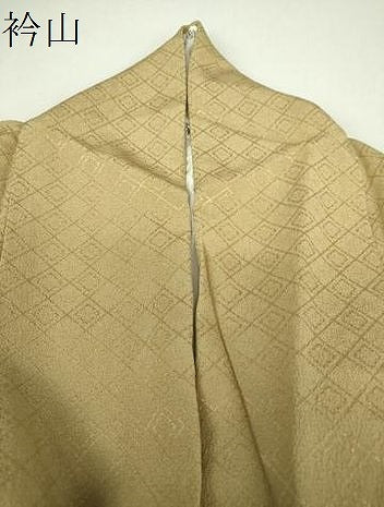 平和屋着物●上質な色無地 菱地紋 桑染色 正絹 逸品 DABH9864ps