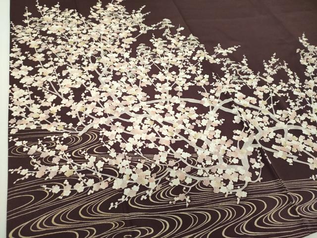 平和屋着物●訪問着 流水梅松文 正絹 逸品 DABH9865ps