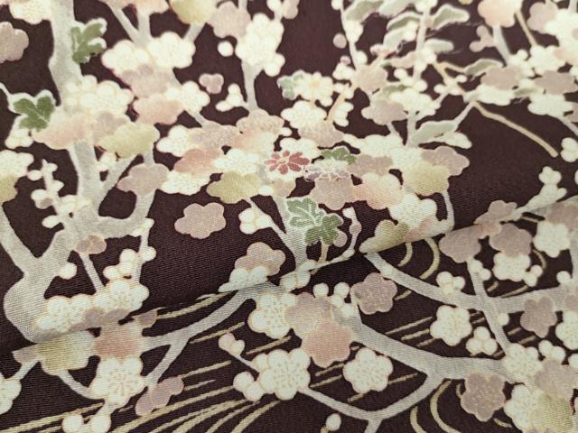 平和屋着物●訪問着 流水梅松文 正絹 逸品 DABH9865ps