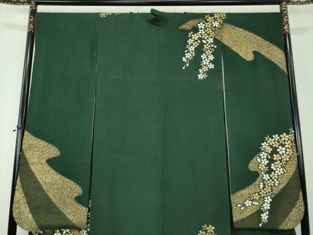 平和屋着物●豪華振袖 絞り 枝垂れ桜 金彩 正絹 逸品 DABH9875ps