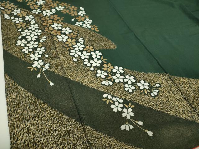 平和屋着物●豪華振袖 絞り 枝垂れ桜 金彩 正絹 逸品 DABH9875ps