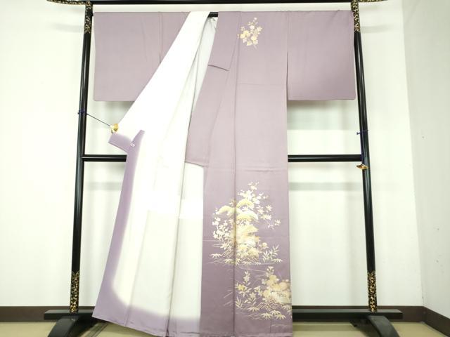 平和屋着物●金彩友禅 卓越技能者・名工・和田光正 訪問着 風景花文 暈し染め 金銀彩 さが美扱い 正絹 逸品 DABH9878ps