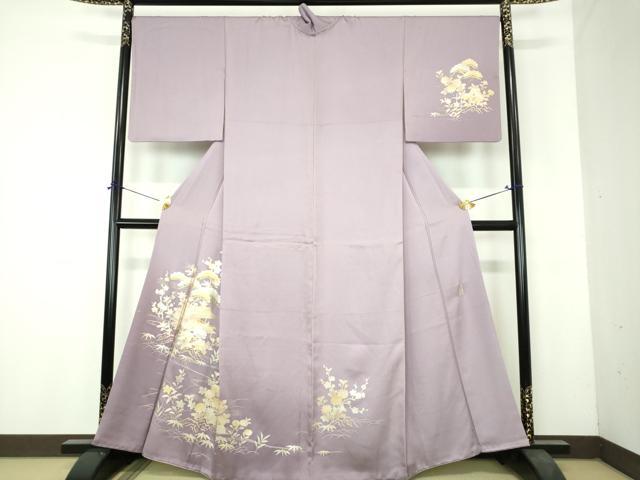 平和屋着物●金彩友禅 卓越技能者・名工・和田光正 訪問着 風景花文 暈し染め 金銀彩 さが美扱い 正絹 逸品 DABH9878ps
