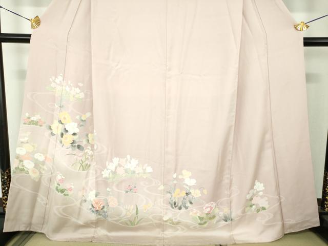 平和屋着物●訪問着 友禅 流水花文 暈し染め 正絹 逸品 DABH9881ps