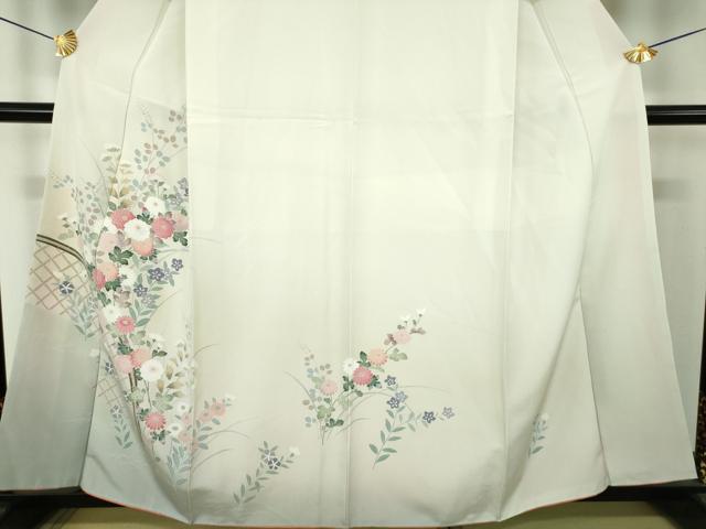 平和屋着物●訪問着 友禅 籬花文 暈し染め 正絹 逸品 DABH9886ps