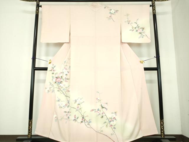 平和屋着物●訪問着 友禅 作家物 枝花文 暈し染め 正絹 逸品 DABH9893ps