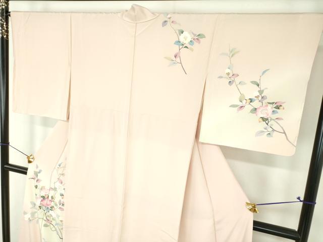 平和屋着物●訪問着 友禅 作家物 枝花文 暈し染め 正絹 逸品 DABH9893ps