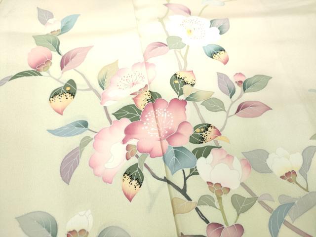 平和屋着物●訪問着 友禅 作家物 枝花文 暈し染め 正絹 逸品 DABH9893ps