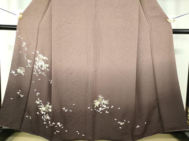 平和屋着物●黄金糸 訪問着 お召地 総刺繍 源氏香花文 暈し染め 金糸 正絹 逸品 DABH9895ps