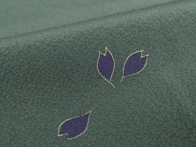 平和屋着物●世界的人形師 辻村寿三郎 ジュサブロー 訪問着 舞桜 金彩 正絹 逸品 未使用 DABH9896ps