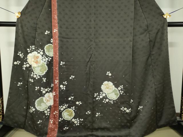 平和屋着物●訪問着 駒刺繍 絞り 雪輪花文 金彩 正絹 逸品 DABH9915ps
