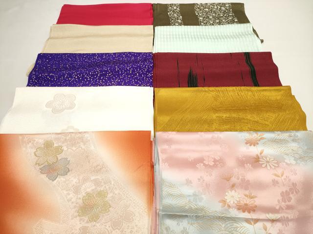 平和屋着物★和装小物 帯揚げ10枚セット 丹後ちりめん 正絹 逸品 DABI0031xg