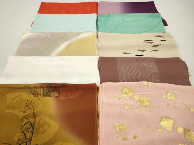 平和屋着物★和装小物 帯揚げ10枚セット 丹後ちりめん 正絹 逸品 DABI0056xg