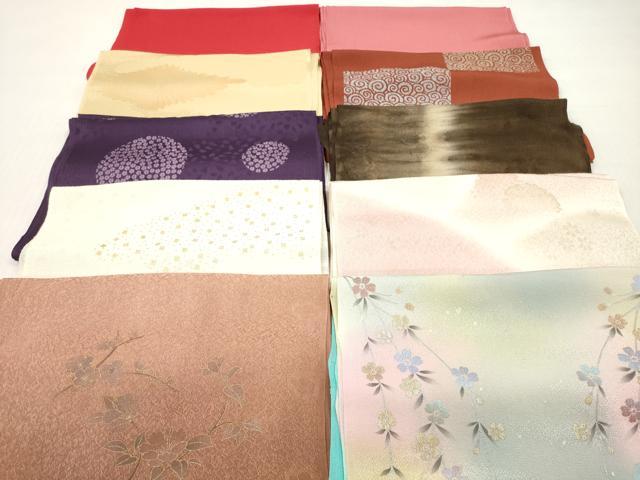 平和屋着物★和装小物 帯揚げ10枚セット 丹後ちりめん 正絹 逸品 DABI0060xg