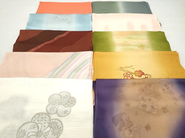 平和屋着物★和装小物 帯揚げ10枚セット 丹後ちりめん 正絹 逸品 DABI0067xg