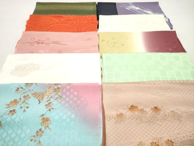 平和屋着物★和装小物 帯揚げ10枚セット 正絹 逸品 DABI0102xg