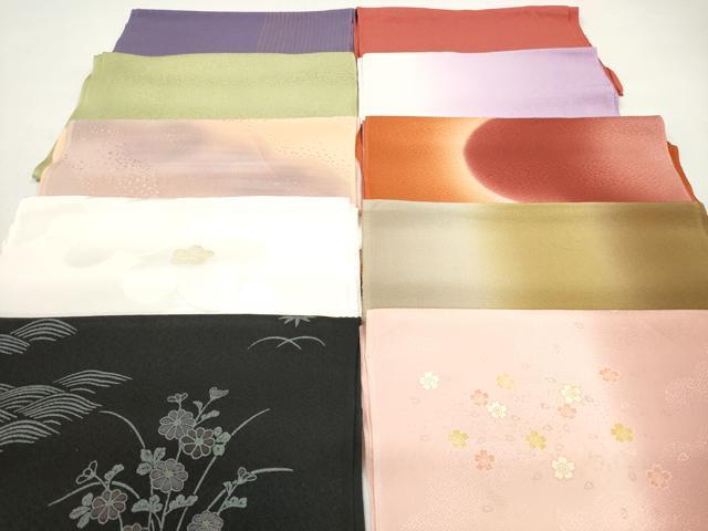 平和屋着物★和装小物 帯揚げ10枚セット 正絹 逸品 DABI0105xg
