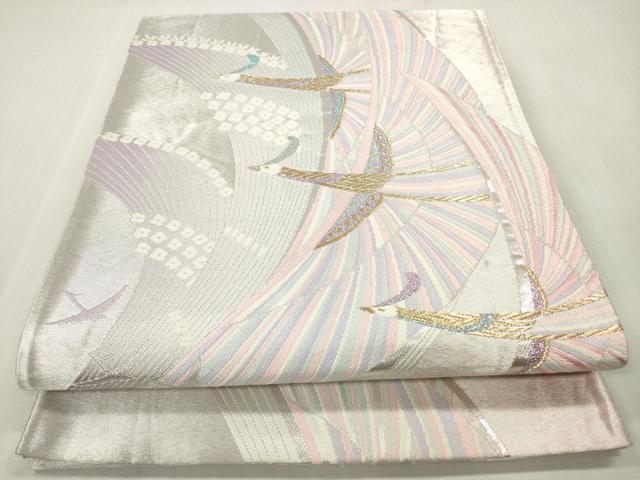 平和屋着物◎六通柄袋帯 飛鳥文 金銀糸 正絹 逸品 DABI0135xg