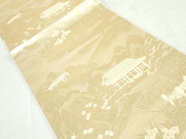 平和屋着物◎六通柄袋帯 京洛百景 桂離宮 金糸 正絹 逸品 DABI0172xg