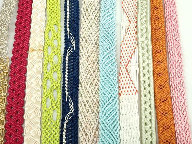 平和屋着物*夏物 和装小物 帯締め20本セット レース織 金銀彩 未使用あり 逸品 DABI0205xg