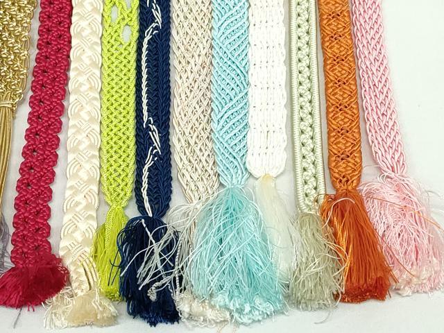 平和屋着物*夏物 和装小物 帯締め20本セット レース織 金銀彩 未使用あり 逸品 DABI0205xg