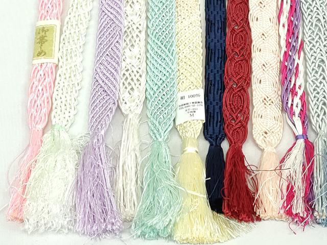 平和屋着物*夏物 和装小物 帯締め20本セット レース織 ラメ糸 長尺あり 未使用あり 逸品 DABI0206xg