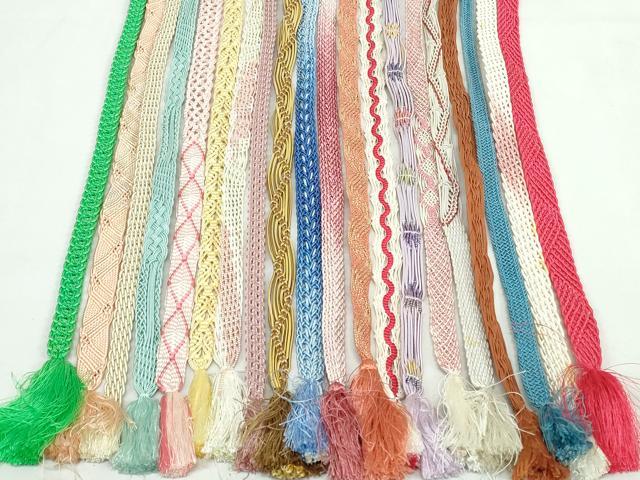 平和屋着物*夏物 和装小物 帯締め20本セット レース織 金糸 未使用あり 逸品 DABI0209xg