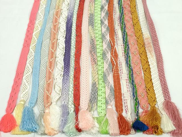 平和屋着物*夏物 和装小物 帯締め20本セット レース織 金糸 未使用あり 逸品 DABI0212xg