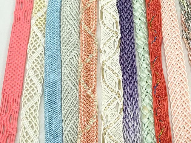 平和屋着物*夏物 和装小物 帯締め20本セット レース織 金糸 未使用あり 逸品 DABI0212xg