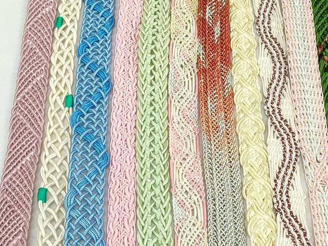平和屋着物*夏物 和装小物 帯締め20本セット レース織 金糸 長尺あり 未使用あり 逸品 DABI0213xg