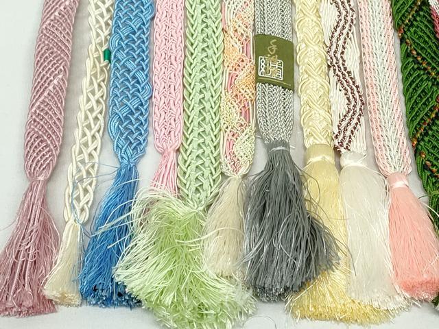 平和屋着物*夏物 和装小物 帯締め20本セット レース織 金糸 長尺あり 未使用あり 逸品 DABI0213xg