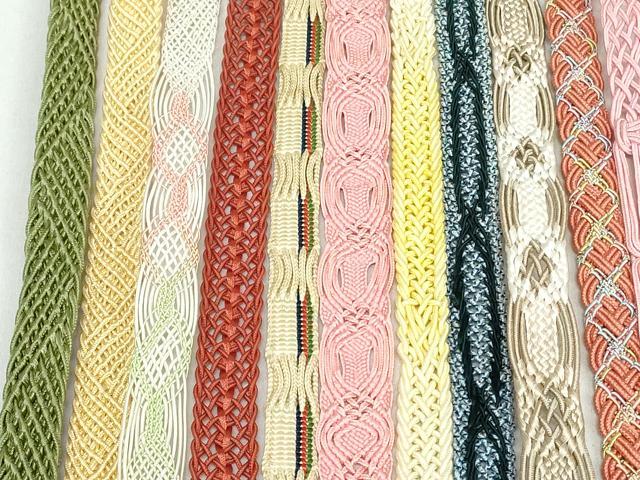 平和屋着物*夏物 和装小物 帯締め20本セット レース織 金糸 未使用あり 逸品 DABI0215xg
