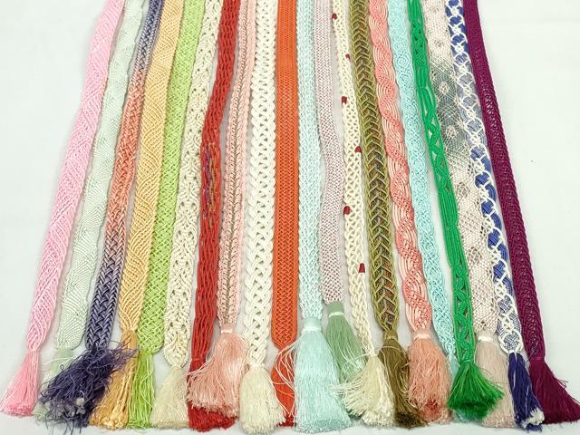 平和屋着物*夏物 和装小物 帯締め20本セット レース織 金糸 未使用あり 逸品 DABI0216xg