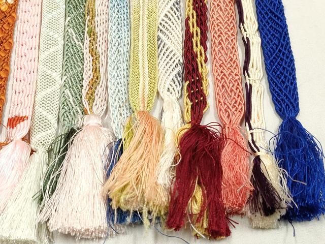 平和屋着物*夏物 和装小物 帯締め20本セット レース織 金銀糸 ラメ糸 未使用あり 逸品 DABI0223xg