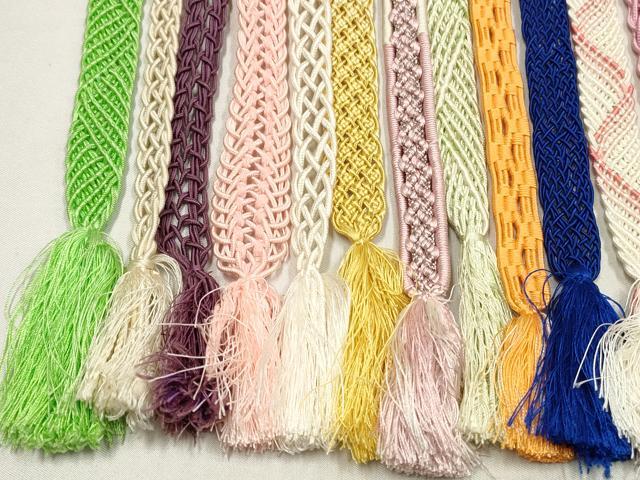 平和屋着物*夏物 和装小物 帯締め20本セット レース織 金銀糸 長尺あり 逸品 DABI0237xg