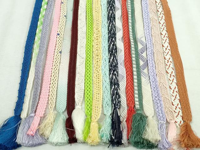 平和屋着物*夏物 和装小物 帯締め20本セット レース織 金銀糸 高麗組 未使用あり 長尺あり 逸品 DABI0245xg