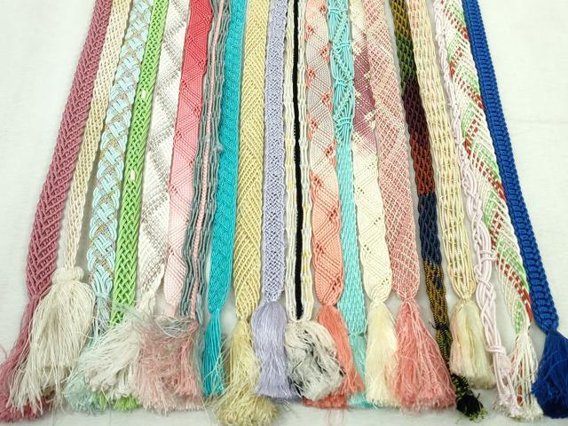平和屋着物*夏物 和装小物 帯締め20本セット レース織 金銀糸 未使用あり 逸品 DABI0255xg
