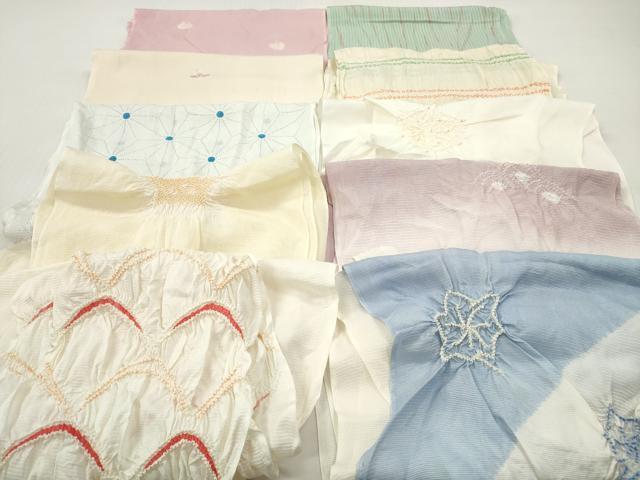平和屋着物*夏物 和装小物 帯揚げ10枚 部分絞り 柄絞り 全て正絹 逸品 DABI0281xg