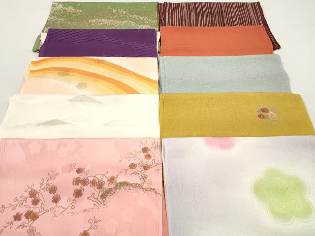 平和屋着物★和装小物 帯揚げ10枚セット 正絹 逸品 DABI0319xg
